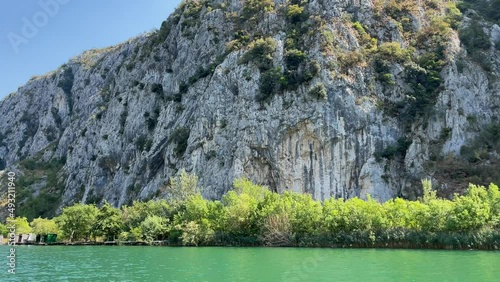 Crystal clear river Cetina in Croatia  photo