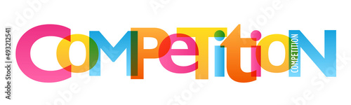 COMPETITION colorful vector typography banner