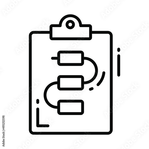 flowchart vector icon. Illustration for graphic and web design.