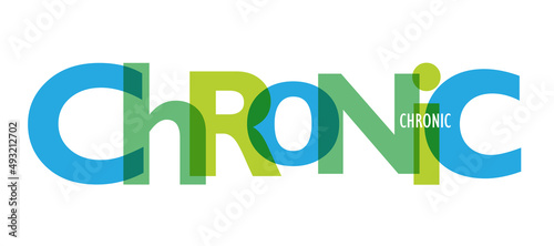 CHRONIC colorful vector typography banner