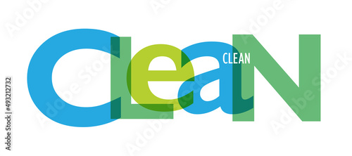 CLEAN colorful vector typography banner