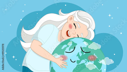 Earth day and World environment day concept.Earth day, world earth day, planet protection, planet earth vector, happy earth day, save the planet earth, tree and earth 