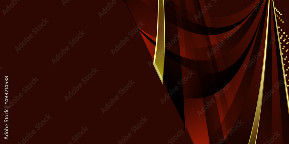 Luxury dark red and gold background vector design