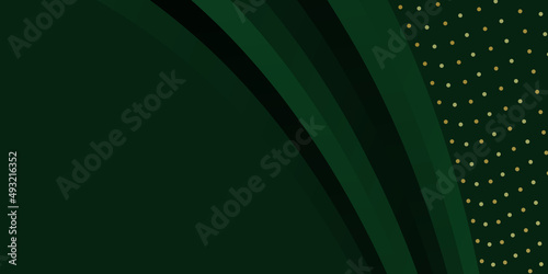 Abstract green and gold background vector