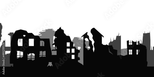 Old ruined silhouette