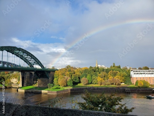 rainbow bridge over the river