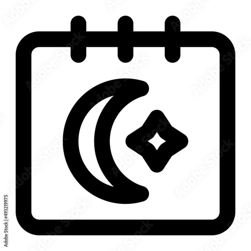 Photography ramadan line icon