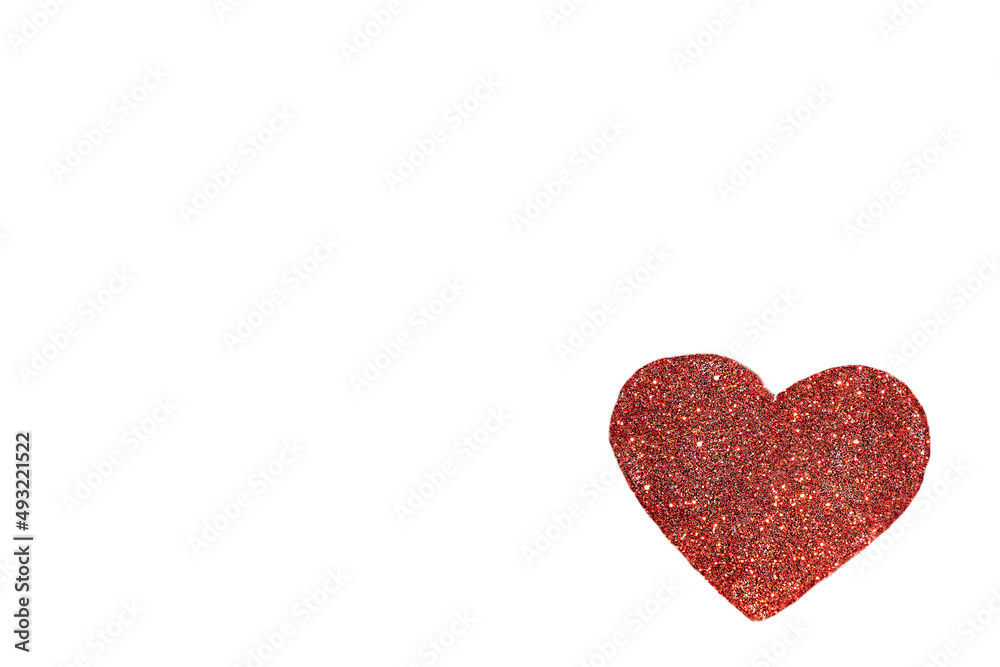The concept of love, a declaration of love. One heart is red on a white background. Blank for a postcard. Copy Space The concept of love, a declaration of love. One heart is red on a white background. Blank for a postcard. Copy Space