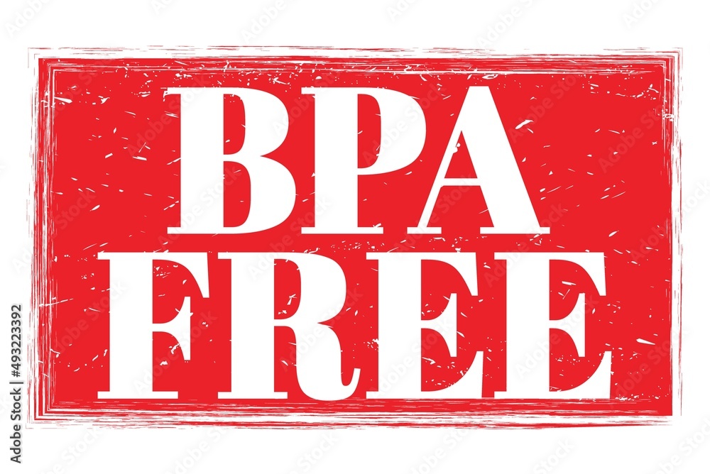 Fototapeta premium BPA FREE, words on red grungy stamp sign