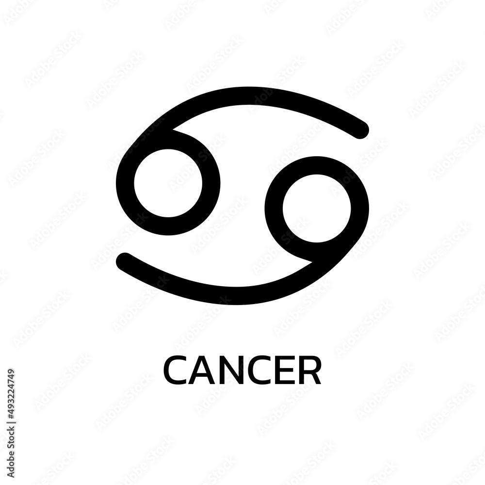 Cancer icon or sign. Zodiac, astrology, horoscope symbol. Vector illustration. Cancer icon or sign. Zodiac, astrology, horoscope symbol. Vector illustration.