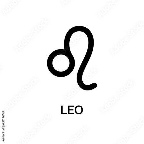 Leo icon or sign. Zodiac, astrology, horoscope symbol. Vector illustration.