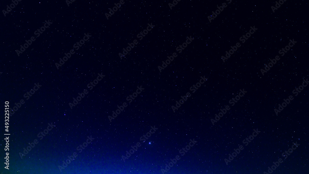 沖縄の満点の星空　星景