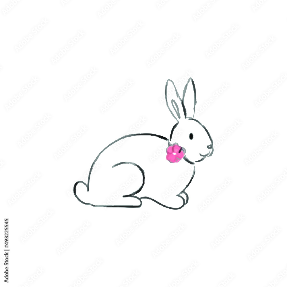 Vector image of a rabbit on white background. Vector image of a rabbit on white background.