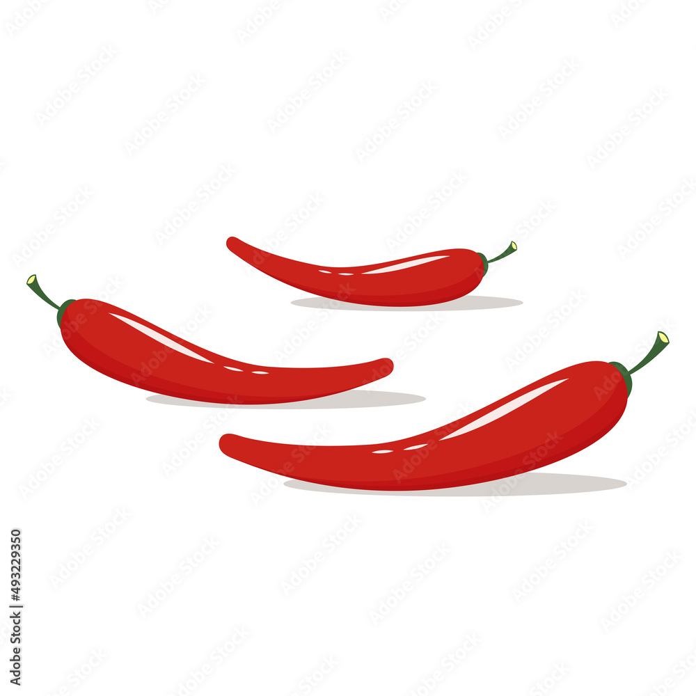 Chili cartoon vector. symbol. logo. Red Chili. Chili cartoon vector. symbol. logo. Red Chili.