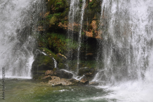 Waterfall and Rocks in the Julian Alps  Slovenia