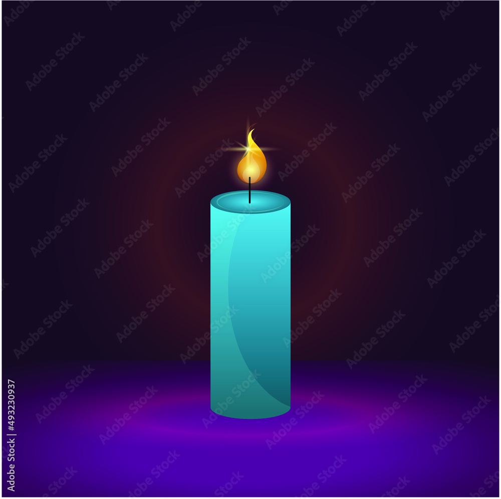 Candle Vector Illustration, Editable EPS