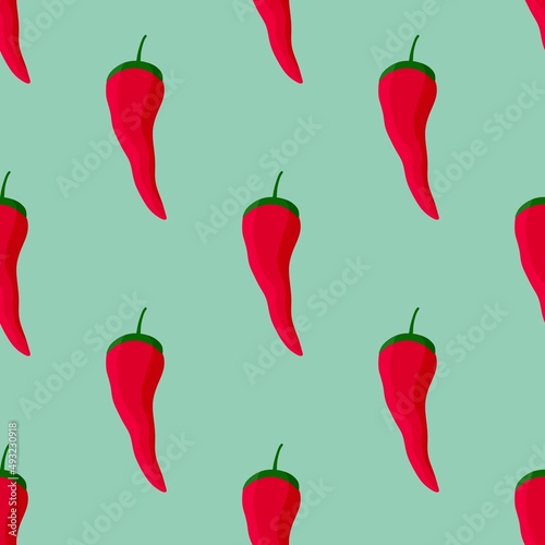 Vegetable seamless peppers pattern for fabrics and textiles and packaging and gifts and cards and linens and kids