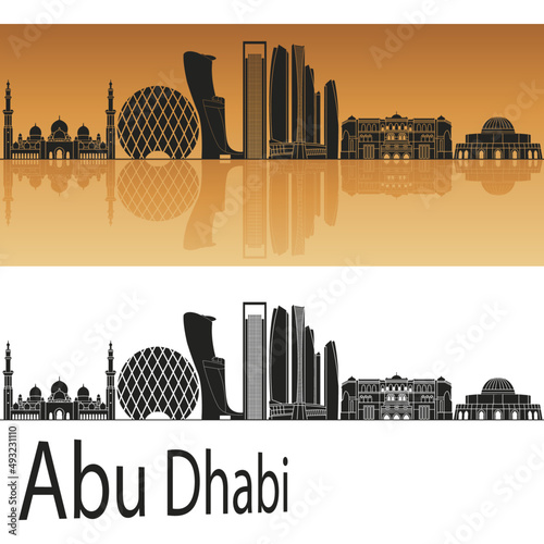 skyline in ai format of the city of abu dhabi