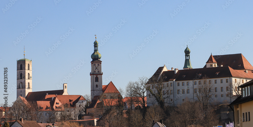 Sulzbach-Rosenberg; Sulzbacher Altstadtpanorama mit Christuskirche, St. Marien und Schloss