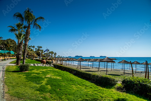 Limassol / Cyprus Beach Walk way Sun 
