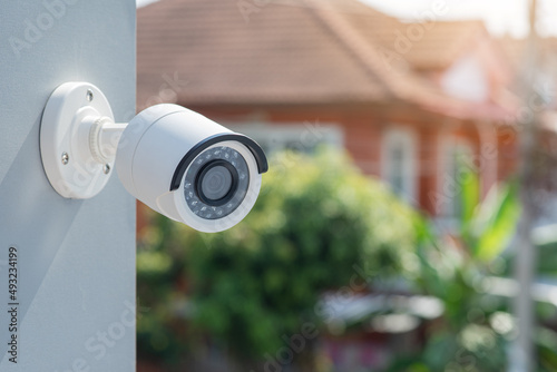 CCTV installed to observe events in the community, village or private house photo