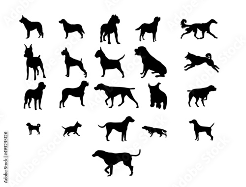 Dog silhouettes design,Animal silhouettes design © Berkay