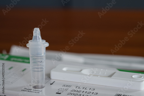 Wallpaper Mural covid-19 negative test result with antigen rapid test kit (ATK), The test showed a negative result Torontodigital.ca