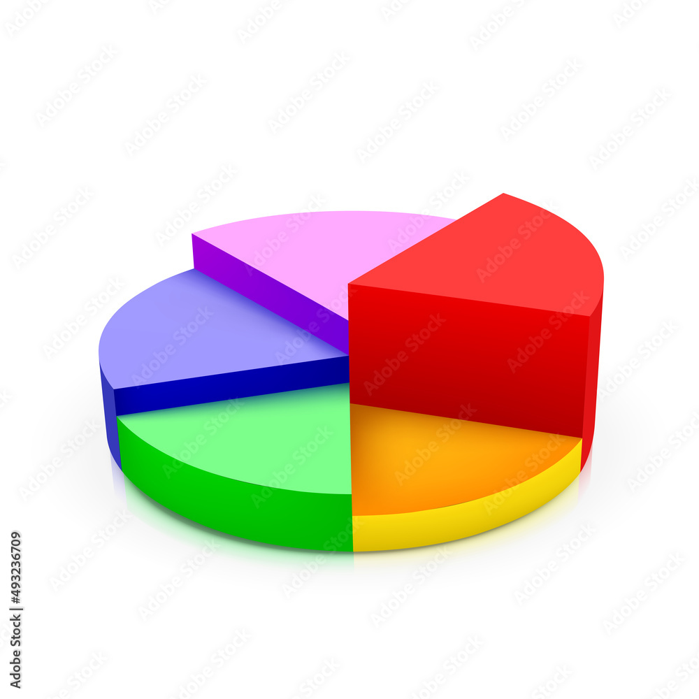 Graph pie vector illustration isolated on white background Graph pie vector illustration isolated on white background