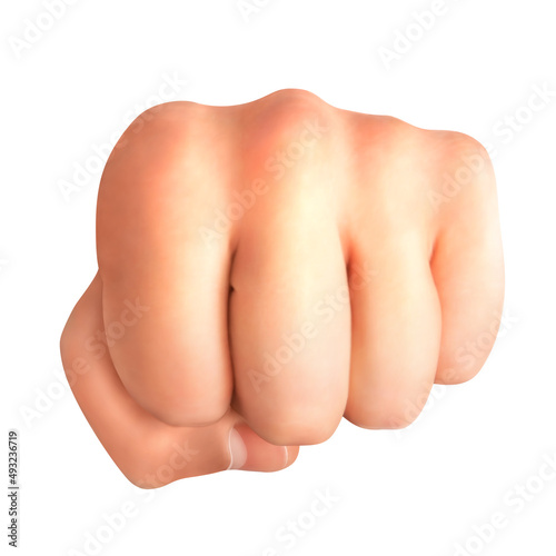 Fist vector illustration isolated on white background