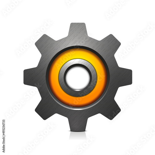 Gear vector illustration isolated on white background