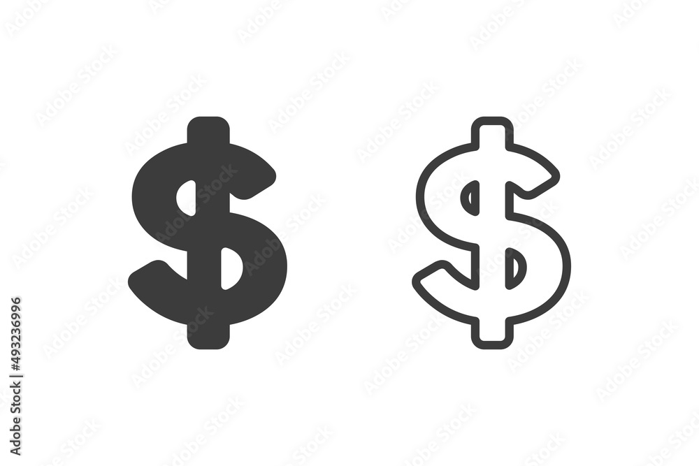 Money sign icon vector illustration glyph style design with 2 style icons black and white. Isolated on white background. Money sign icon vector illustration glyph style design with 2 style icons black and white. Isolated on white background.