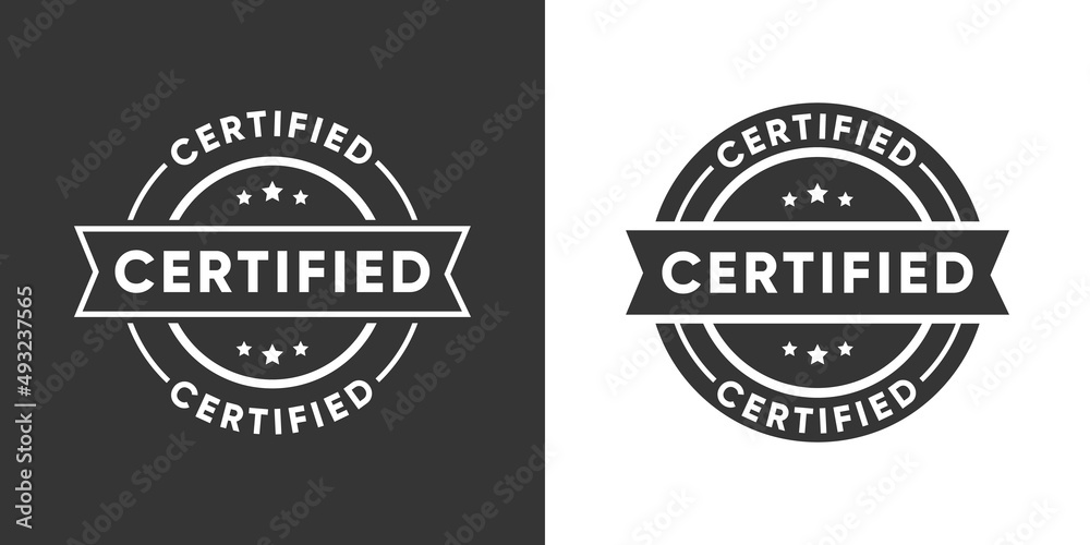 Fototapeta premium Set of Certified Stamp Badge Vector Design 