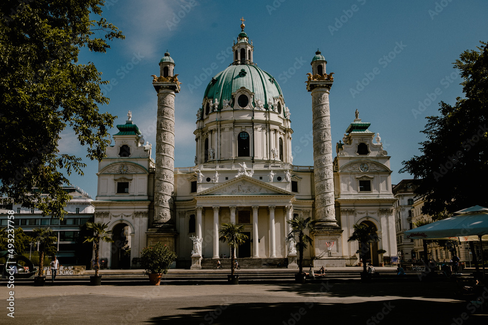 St. Charles's Church (Karlskirche) on Karlsplatz in Vienna, Austria