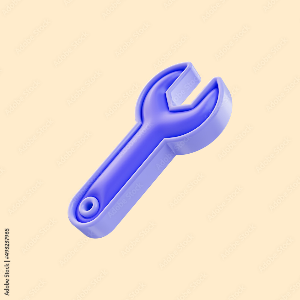 realistic glossy wrench icon 3d render concept for riper machine and use work shop maintenance realistic glossy wrench icon 3d render concept for riper machine and use work shop maintenance