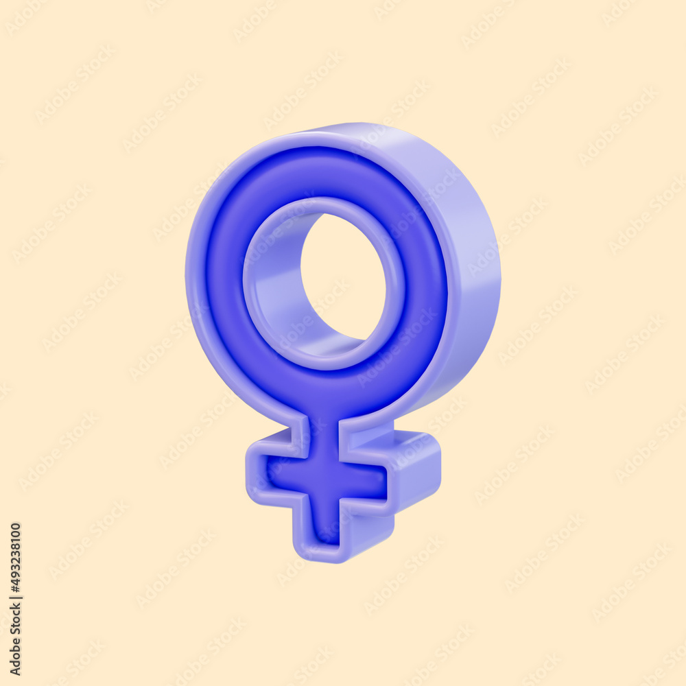 cartoon look Venus icon 3d render concept for Female Gender Human Sign and genetic science cartoon look Venus icon 3d render concept for Female Gender Human Sign and genetic science