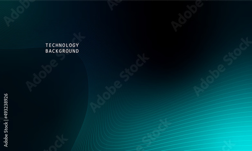 abstract wave technology background with blue light smooth and flow.