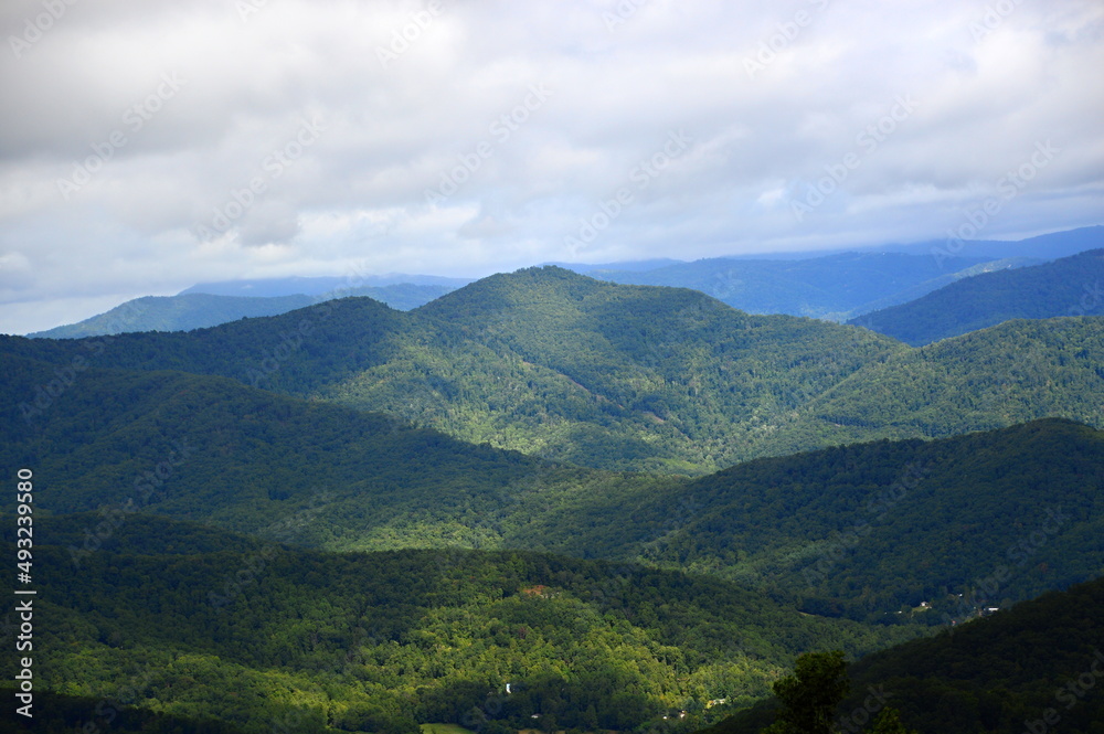 Panorama Landschaft in den Blue Ridge Mountains, North Carolina