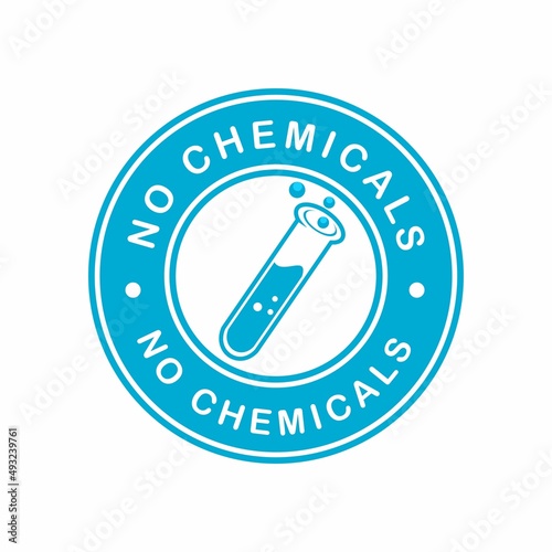 This is no chemical logo or badge vector template. Suitable for product label