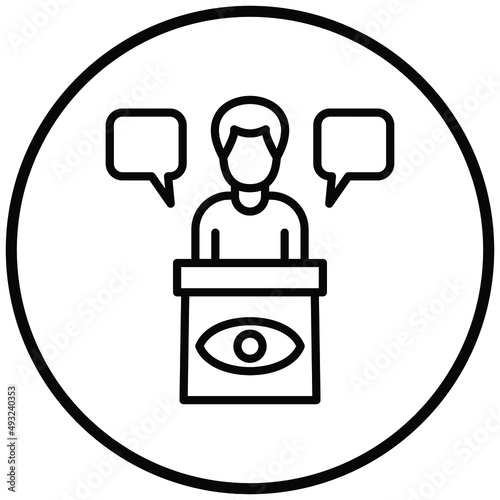 Vector Design Eye Witness Icon Style