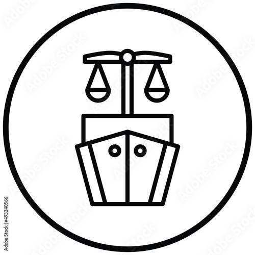 Vector Design Maritime Law Icon Style