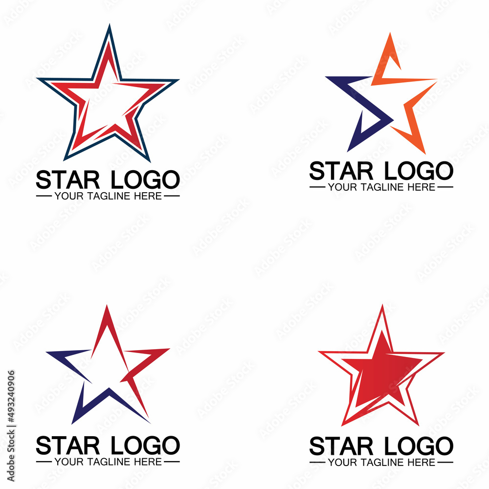 Obraz premium star logo template vector icon illustration design-vector