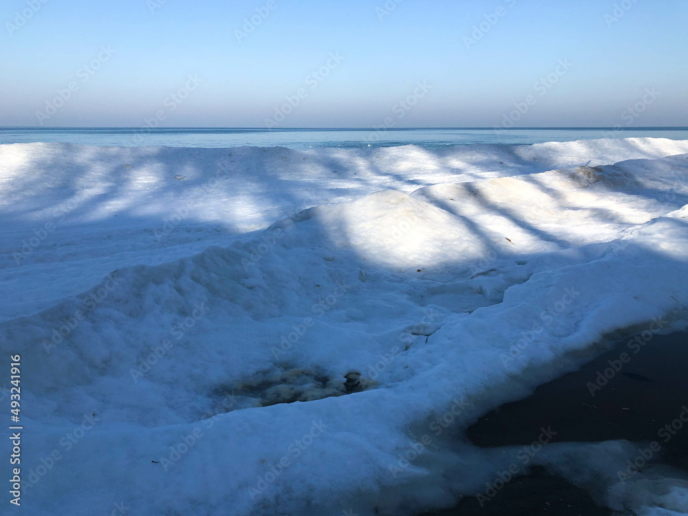 Obraz premium Slush on the seashore