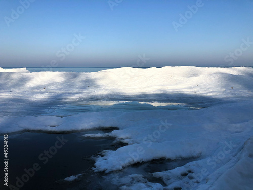 Slush on the seashore