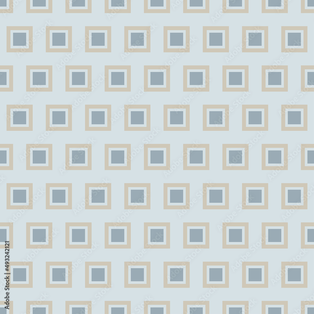 Grey seamless pattern with beige and grey squares. Grey seamless pattern with beige and grey squares.