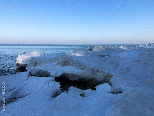 Slush on the seashore