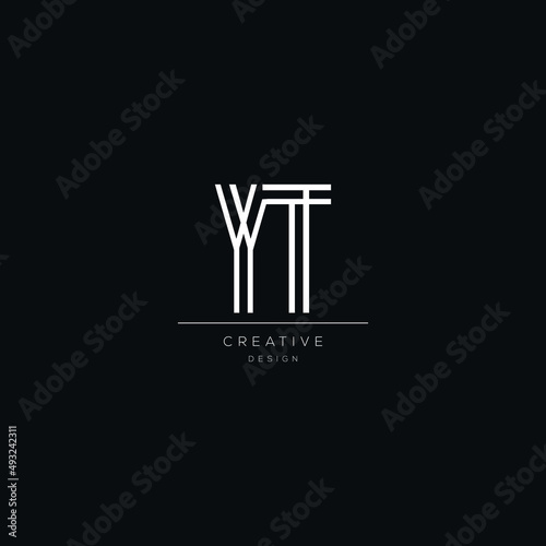 Letter YT logo icon design template elements
