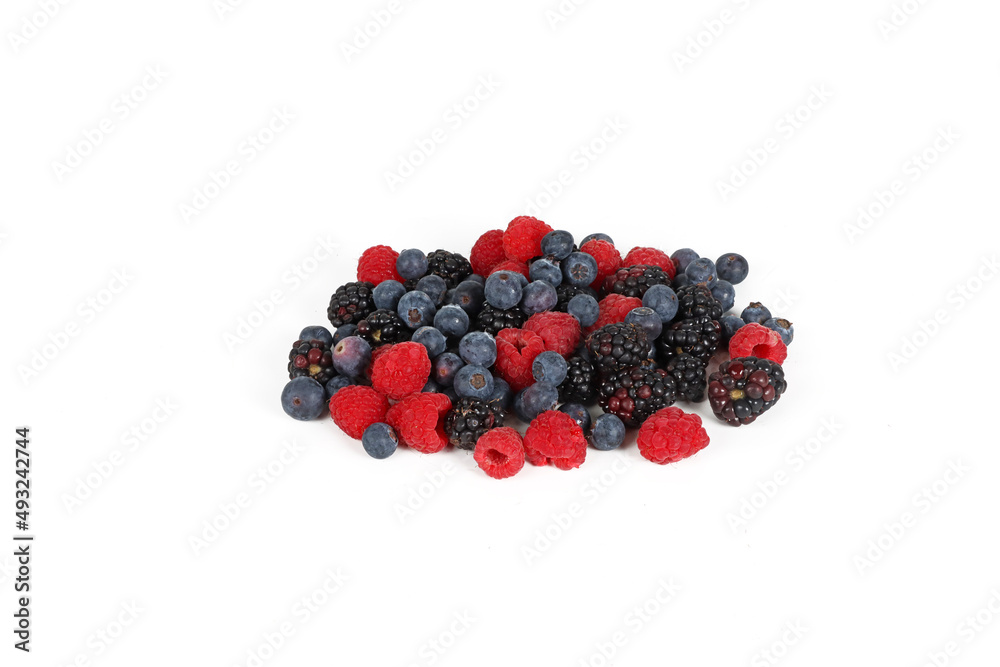 berries on a white berries on a white