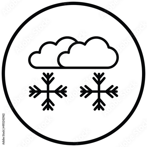 Vector Design Snowstorm Icon Style