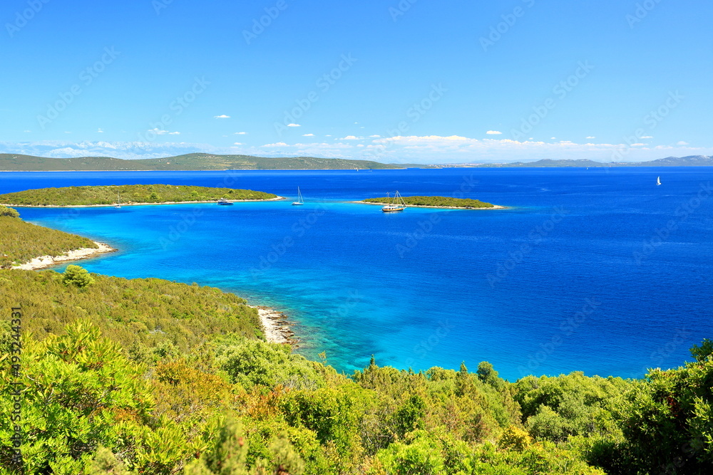 Beautiful clear blue sea on Dugi otok island, Adriatic coast, Croatia Beautiful clear blue sea on Dugi otok island, Adriatic coast, Croatia