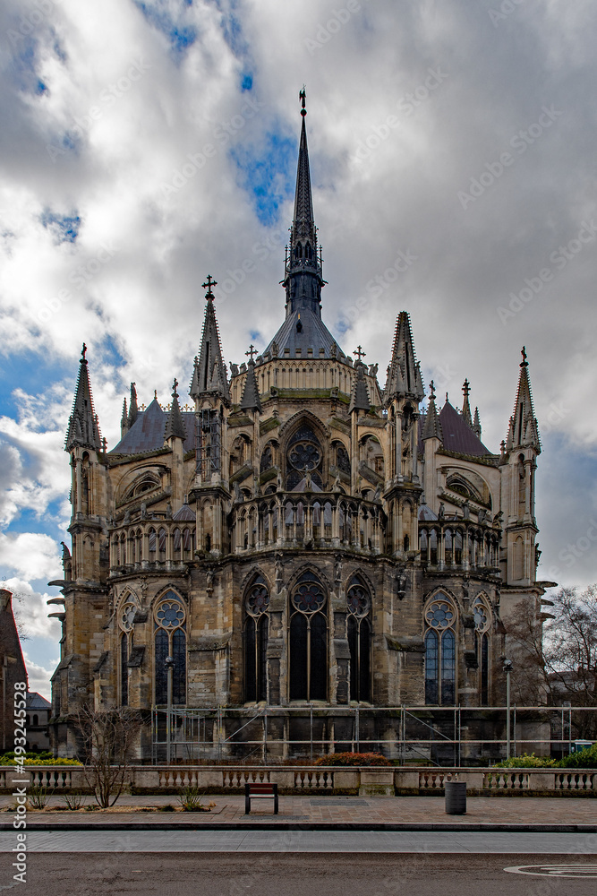 Die Kathedrale von Reims in der Champagne in Frankreich